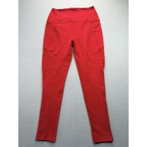 Beyond Yoga High Waisted Orange Heather Leggings Women’s Size L Side Pocket